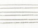 Silver925 Flat Cable Chain 1.2mm Rhodium Plated 10cm