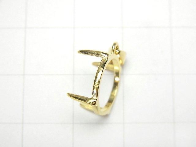 [Video] Silver925 Pendant Frame Round 12mm Hairline 18KGP 1pc