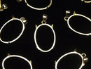 [Video]Silver925 Pendant Frame Oval 18x13mm Hairline 18KGP 1pc