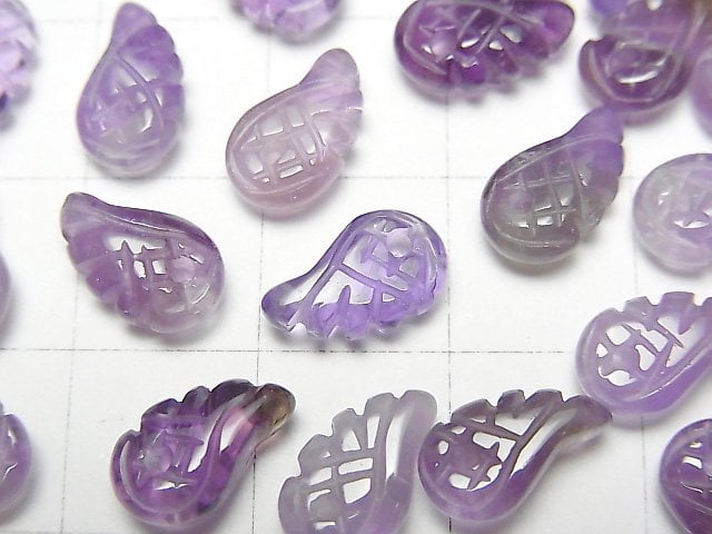 Amethyst AA++ Angel Wing  10x6x3mm 3pcs