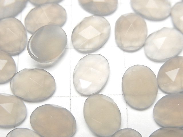 [Video] Gray Onyx Oval Rose Cut 8x6mm 5pcs