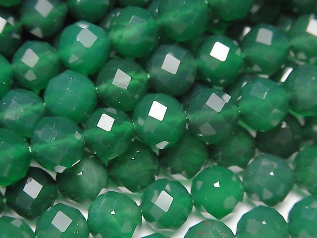 Faceted Round, Onyx Gemstone Beads