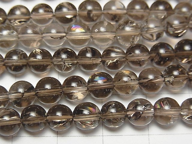 [Video] Smoky Iris Quartz AAA- Round 6mm half or 1strand beads (aprx.15inch/36cm)