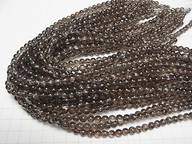 [Video] Smoky Iris Quartz AAA- Round 6mm half or 1strand beads (aprx.15inch/36cm)