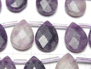 [Video] Lepidolite AA++ Faceted Pear Shape 18x13mm half or 1strand beads (aprx.13inch / 31cm)
