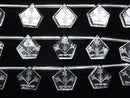 [Video] Crystal AAA Carved Flat Pentagon 1strand (5pcs )
