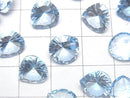 [Video]High Quality Sky Blue Topaz AAA Loose stone Chestnut Concave Cut 10x10mm 1pc