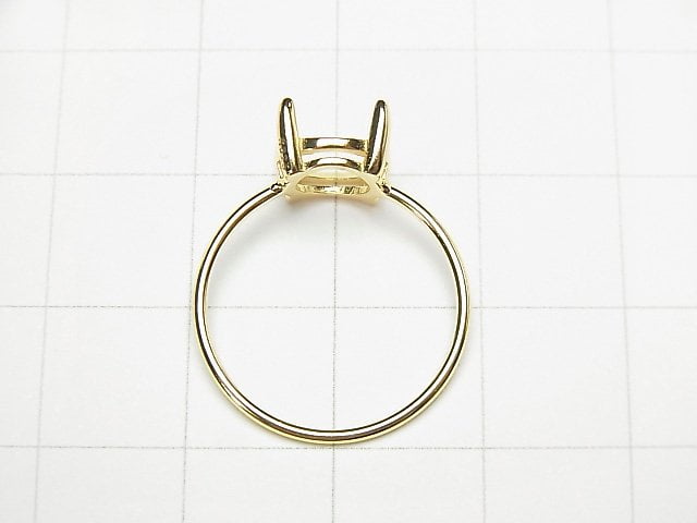 [Video] Silver925 Ring Frame (Prong Setting) Round Faceted 8mm 18KGP 1pc