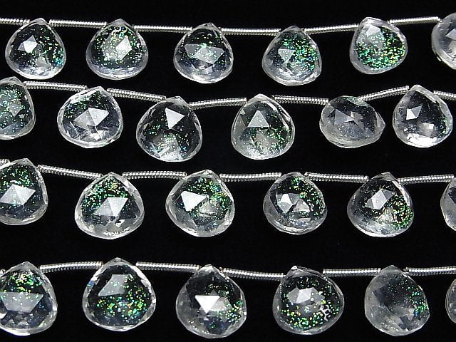 [Video] Triplet Crystal AAA Chestnut Faceted Briolette Rainbow Shiny Color 1strand (12pcs)