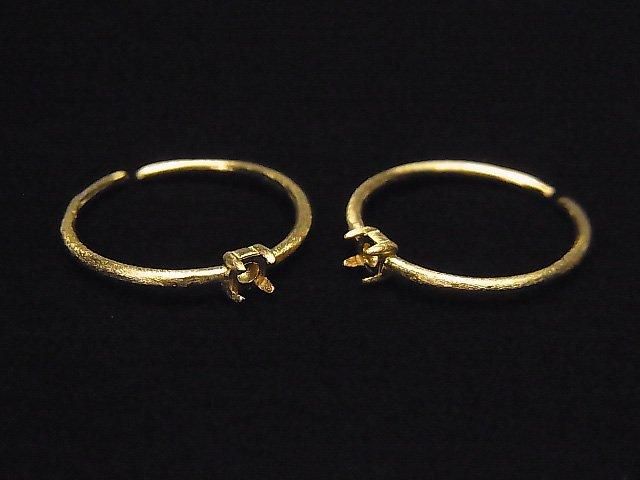 [Video] Silver925 Ring Frame (Prong Setting) Round 3mm Hairline 18KGP Free Size 1pc