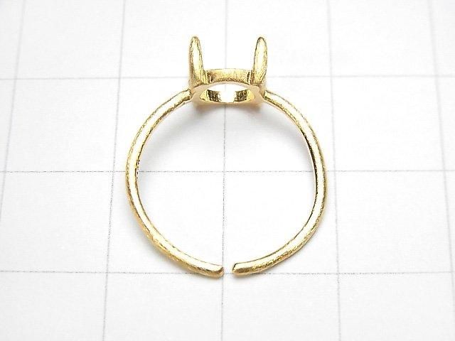 [Video] Silver925 Ring Frame (Prong Setting) Round 7mm Hairline 18KGP Free Size 1pc