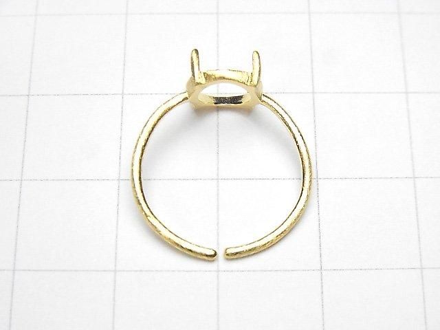 [Video] Silver925 Ring Frame (Prong Setting) Round 8mm Hairline 18KGP Free Size 1pc
