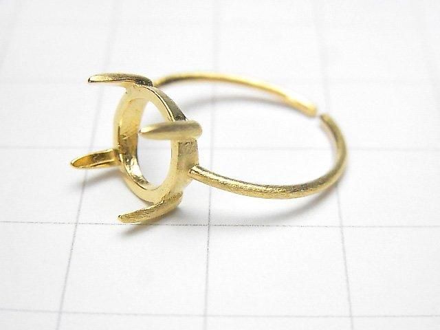 [Video] Silver925 Ring Frame (Prong Setting) Round 9mm Hairline 18KGP Free Size 1pc