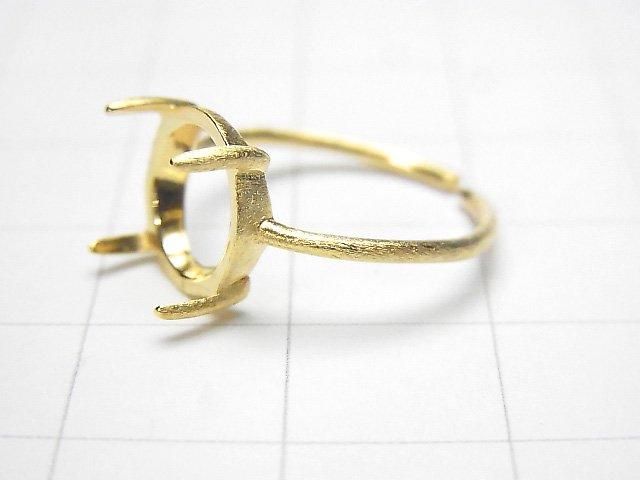 [Video] Silver925 Ring Frame (Prong Setting) Round 10mm Hairline 18KGP Free Size 1pc
