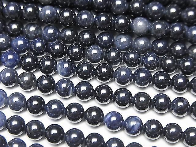[Video]Sapphire AA++ Round 4mm half or 1strand beads (aprx.15inch/37cm)