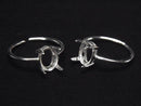 [Video] Silver925 Ring Frame (Prong Setting) Oval Faceted 8x6mm Rhodium Plated One Size Fits All 1pc