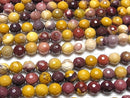 [Video] High Quality! Mookaite 128Faceted Round 8mm 1strand beads (aprx.15inch / 36cm)