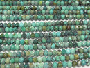 [Video] High Quality! Turquoise Faceted Button Rondelle 6x6x4mm half or 1strand beads (aprx.15inch / 37cm)