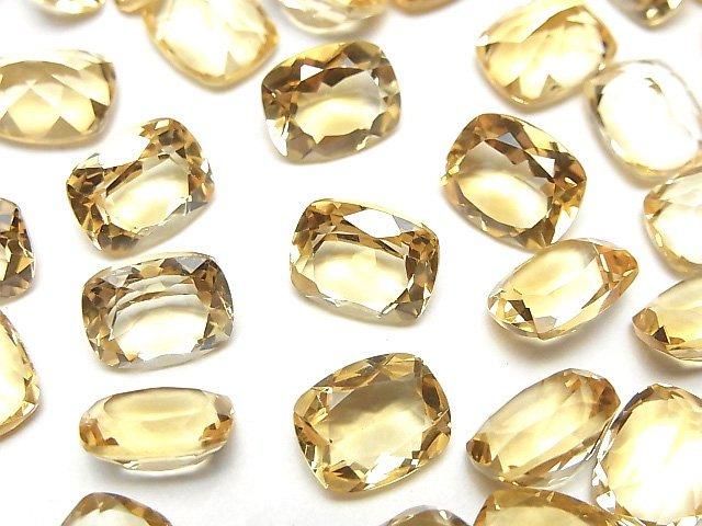 高品質黃水晶 AAA 裸石 矩形刻面 10x8mm 2顆