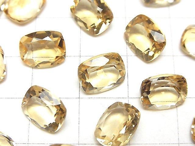 高品質黃水晶 AAA 裸石 矩形刻面 10x8mm 2顆