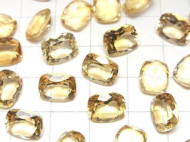 高品質黃水晶 AAA 裸石 矩形刻面 10x8mm 2顆