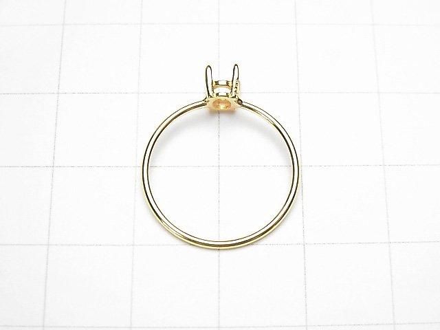 [Video] Silver925 Ring Frame (Prong Setting) Oval Faceted 6x4mm 18KGP 1pc