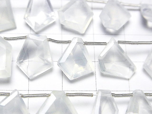 [Video] High Quality Milky Quartz AAA Fancy Shape Cut half or 1strand beads (aprx.7inch / 18cm)