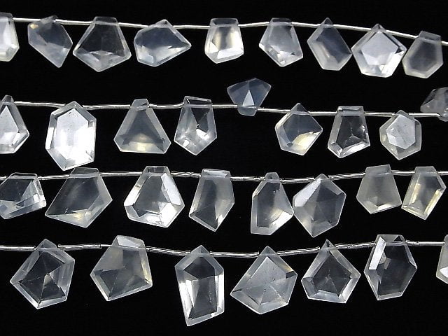 [Video] High Quality Milky Quartz AAA Fancy Shape Cut half or 1strand beads (aprx.7inch / 18cm)