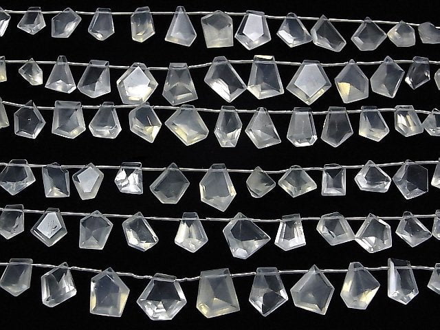 [Video] High Quality Milky Quartz AAA Fancy Shape Cut half or 1strand beads (aprx.7inch / 18cm)