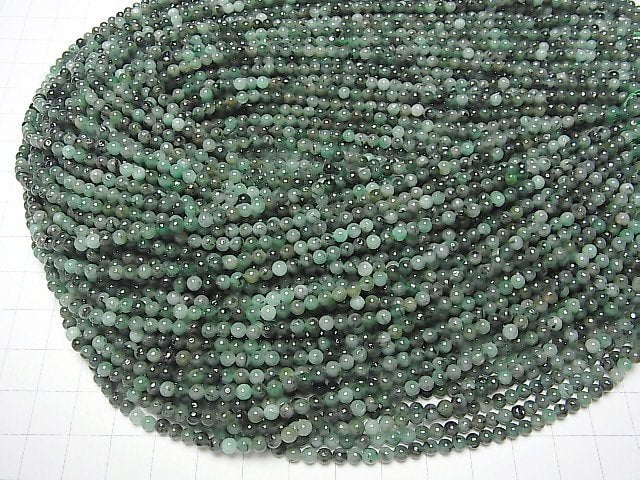 [Video] Brazil Emerald AA+ Round 3mm 1strand beads (aprx.15inch / 37cm)