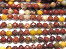 [Video] High Quality! Mookaite Faceted Round 3mm 1strand beads (aprx.15inch / 37cm)