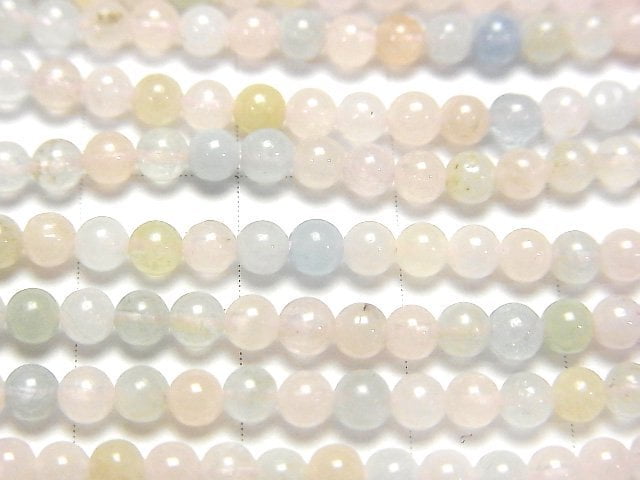 [Video] Beryl Mix (Multicolor Aquamarine) AA++ Round 3mm 1strand beads (aprx.15inch / 38cm)