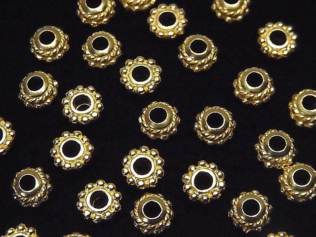 [Video] Silver925 Rondelle 6.5x6.5x3mm 18KGP 2pcs