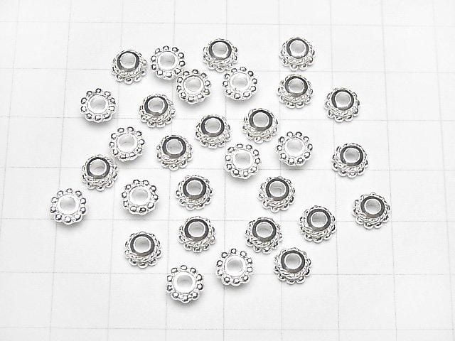 [Video] Silver925 Rondelle 6.5x6.5x3mm White Silver 2pcs