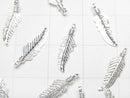 [Video]Silver925 Feather Pendant 15x4mm 4pcs