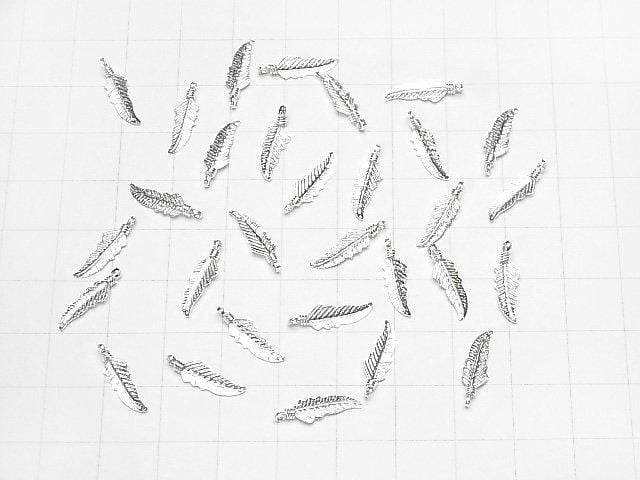 [Video] Silver925 Feather Pendant 15x4mm 4pcs
