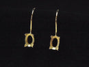 [Video]Silver925 Earwire Frame (Prong Setting)Oval Faceted 6x4mm 18KGP 1pair