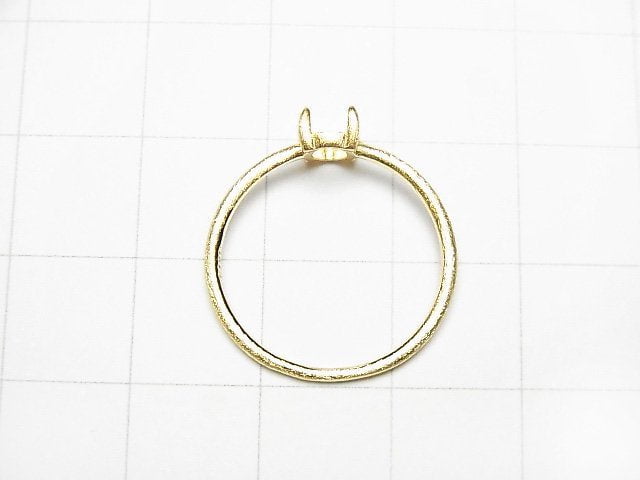[Video]Silver925 Ring Frame (Prong Setting) Oval 6x4mm Hairline 18KGP 1pc
