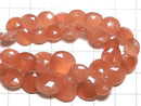 [Video] [One of a kind] Peru Rhodochrosite AAA- Chestnut Faceted Briolette 1strand beads (aprx.7inch / 18cm) NO.2