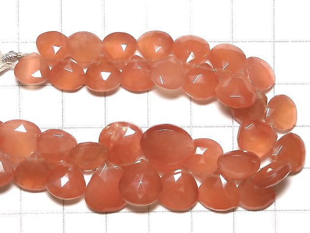 [Video] [One of a kind] Peru Rhodochrosite AAA- Chestnut Faceted Briolette 1strand beads (aprx.7inch / 18cm) NO.3