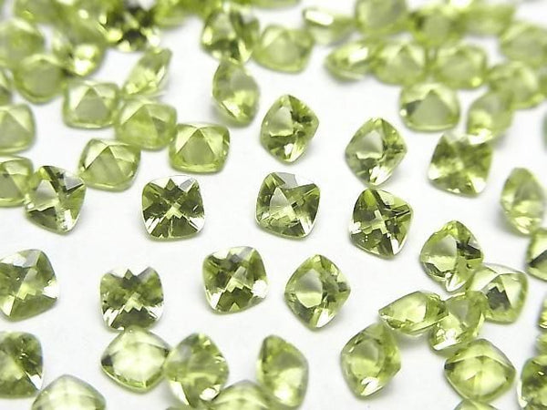 [Video]High Quality Peridot AAA Loose stone Square Faceted 4x4mm 5pcs
