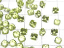[Video]High Quality Peridot AAA Loose stone Square Faceted 4x4mm 5pcs