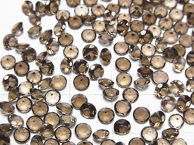 [Video]High Quality Smoky Quartz AAA Loose stone Round Faceted 4x4mm 10pcs