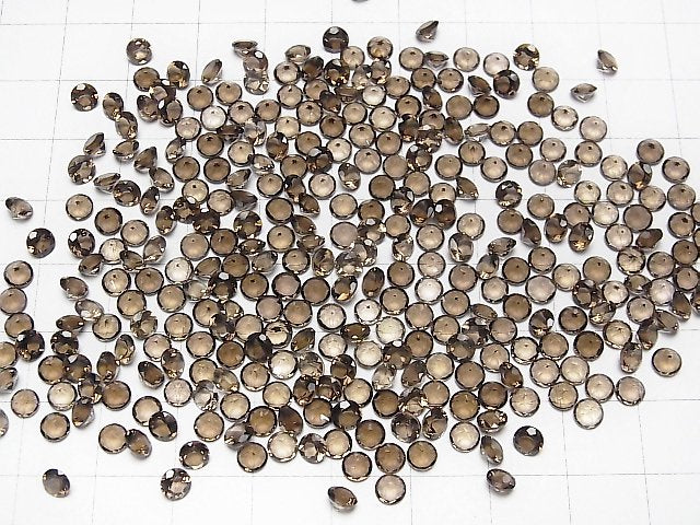 [Video]High Quality Smoky Quartz AAA Loose stone Round Faceted 4x4mm 10pcs