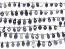 [Video] Iolite AA++ Rough Drop Faceted Briolette half or 1strand beads (aprx.6inch/14cm)