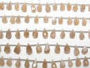 [Video] High Quality Brown Moonstone AAA- Rough Drop Faceted Briolette 1strand beads (aprx.7inch / 18cm)