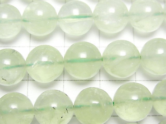 [Video]Prehnite AAA- Round 10mm half or 1strand beads (aprx.15inch/37cm)