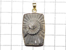 [Video] [One of a kind] Ammonite Pyrite Pendant 18KGP NO.114