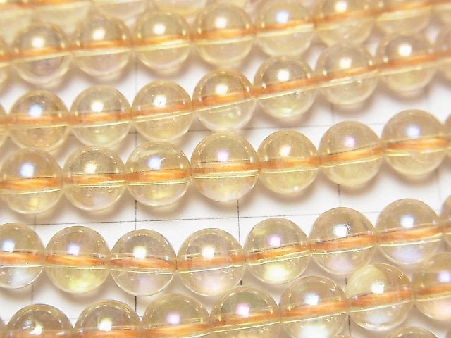 [Video] Flash Citrine Round 6mm 1strand beads (aprx.15inch / 36cm)