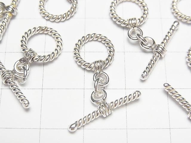 Karen Silver Twist Toggle 10mm Silver 1 pair